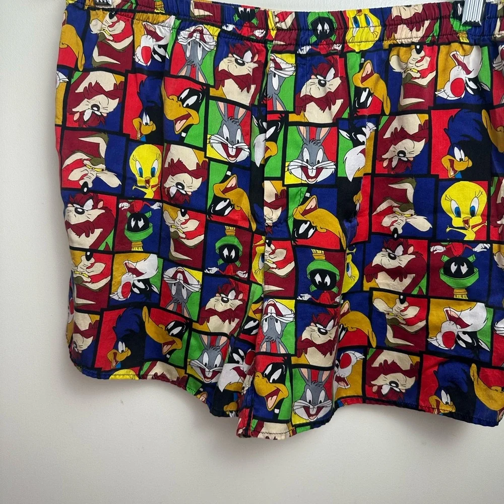 Looney Tunes‎ Mania Vintage 1996 100% Silk Lightweight Boxers Shorts *Flaw* L